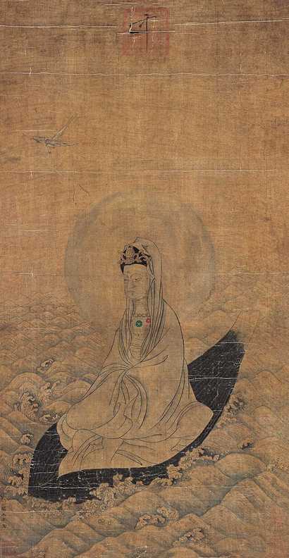佚名 一叶渡江图 镜心